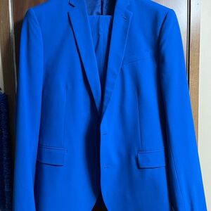 jf j.ferrar Electric Blue Men's Suit